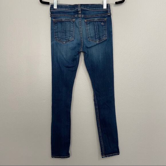 Rag & Bone Capri Jeans In Dark Shredded Size 24 - Picture 8 of 10